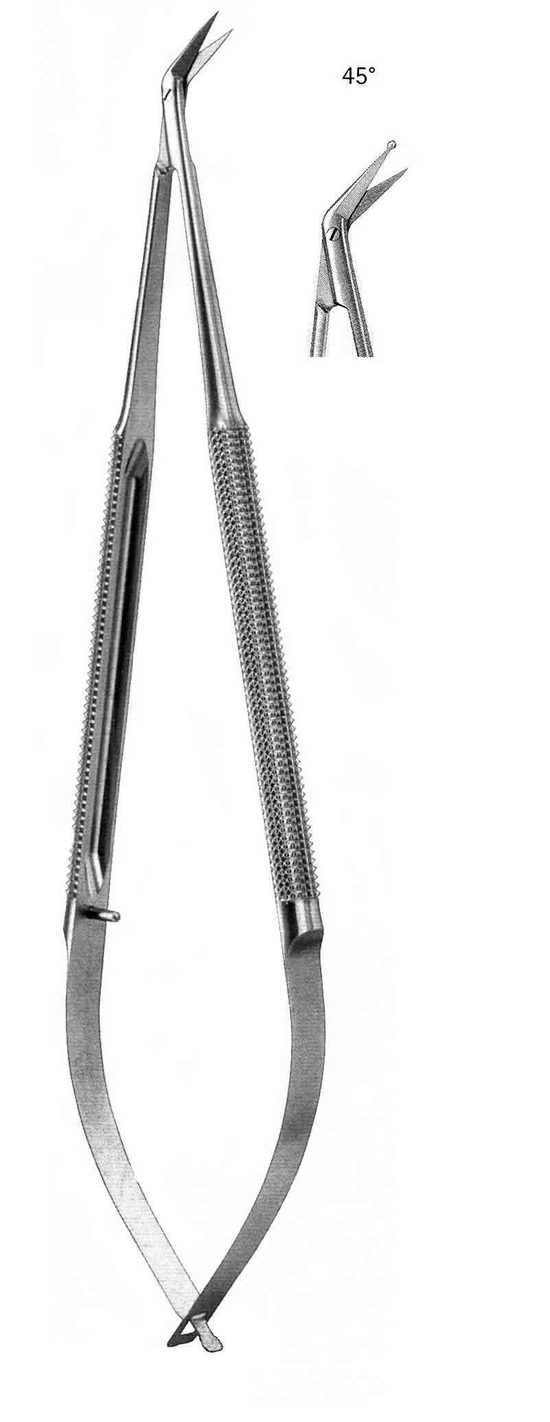 MİKRO MAKAS EĞRİ  45º 16.5 CM   